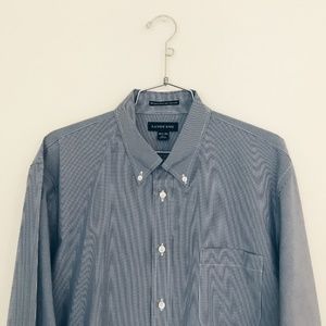 Lands End Men's Blue Dress Shirt with Pocket